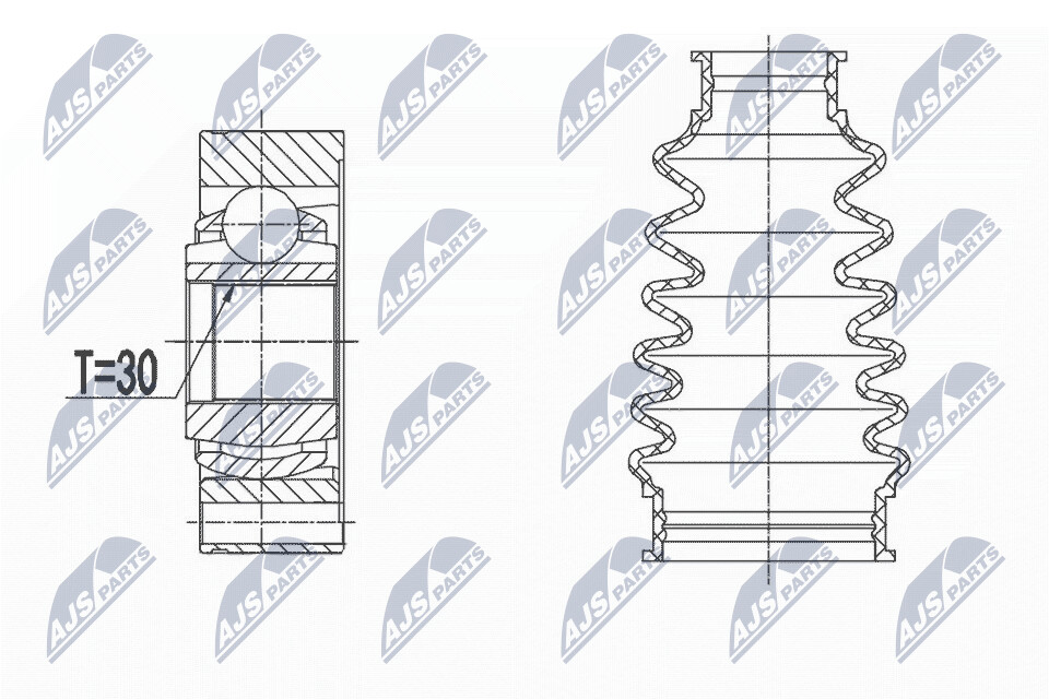 NTY Ledsats, drivaxel NPW-KA-336