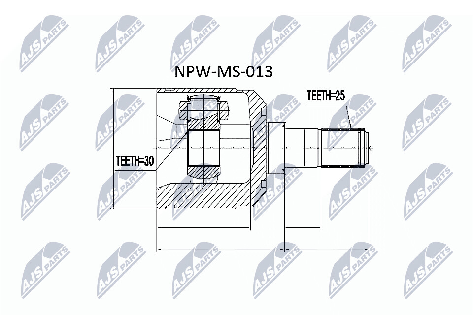 NTY Ledsats, drivaxel NPW-MS-013