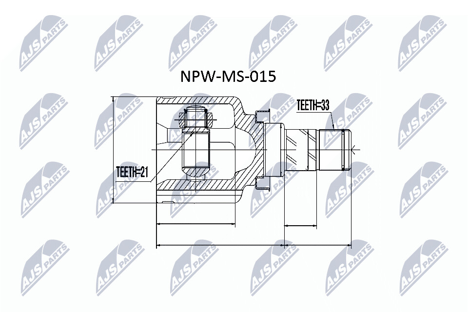 NTY Veovõlli otsa komplekt NPW-MS-015