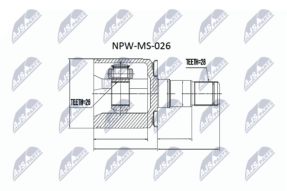 NTY Ledsats, drivaxel NPW-MS-026
