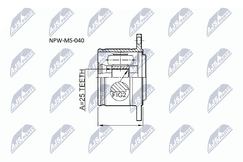 NTY Ledsats, drivaxel NPW-MS-040