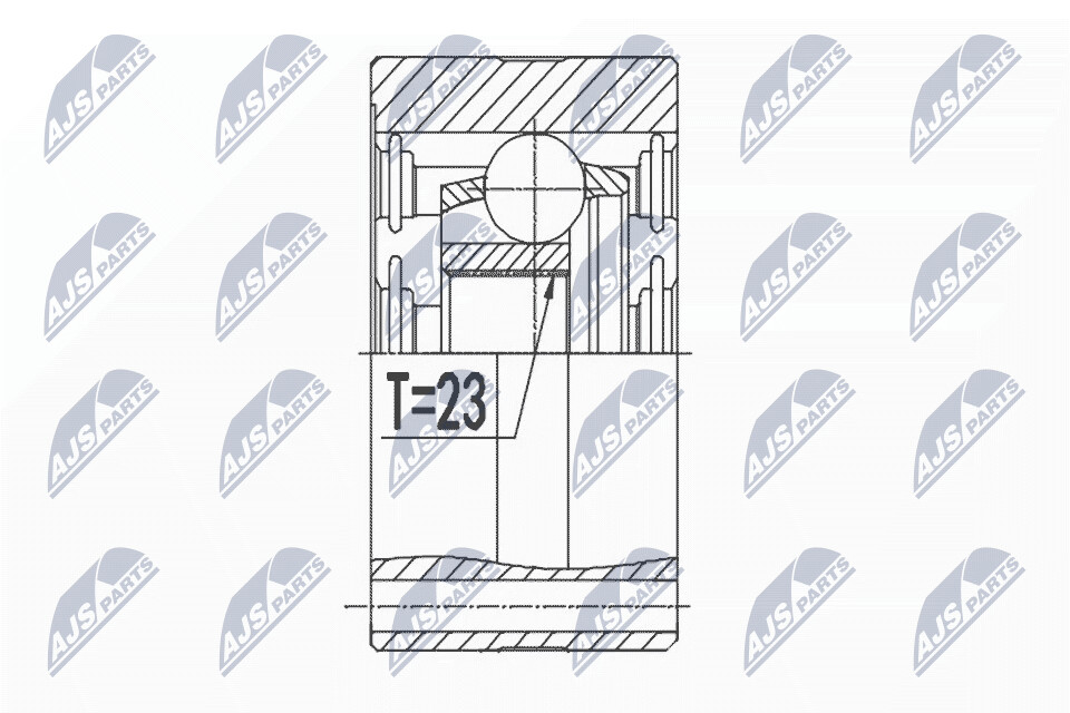 NTY Led, kardanaxel NPW-MS-048