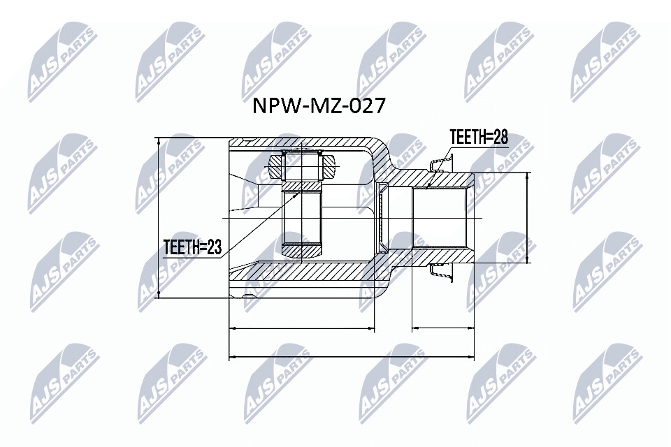 NTY Veovõlli otsa komplekt NPW-MZ-027