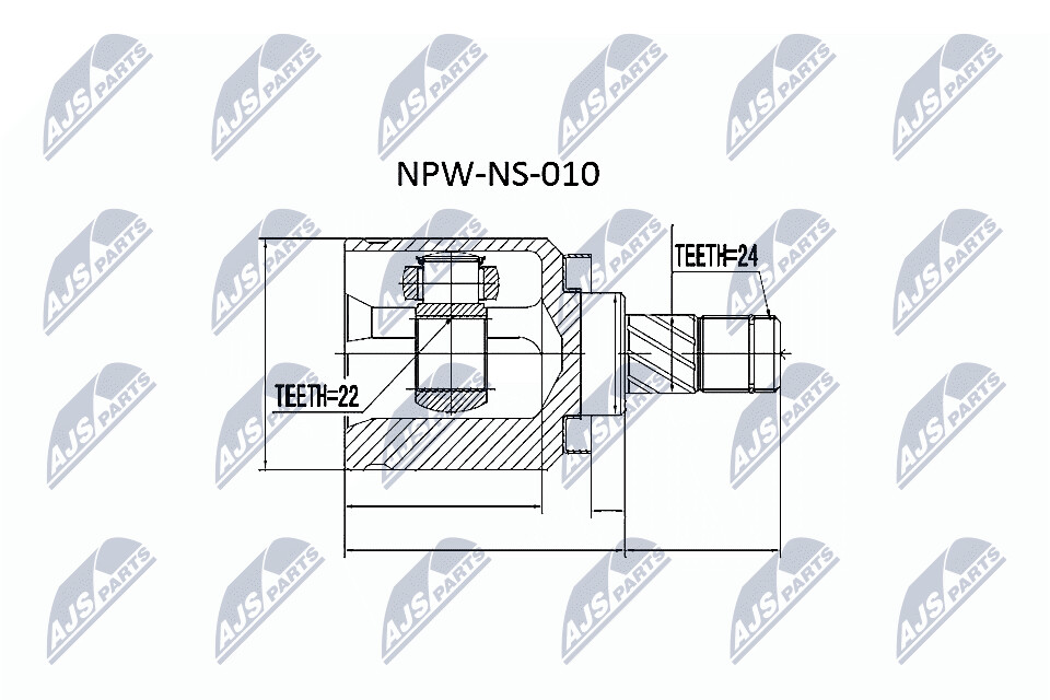 NTY Veovõlli otsa komplekt NPW-NS-010