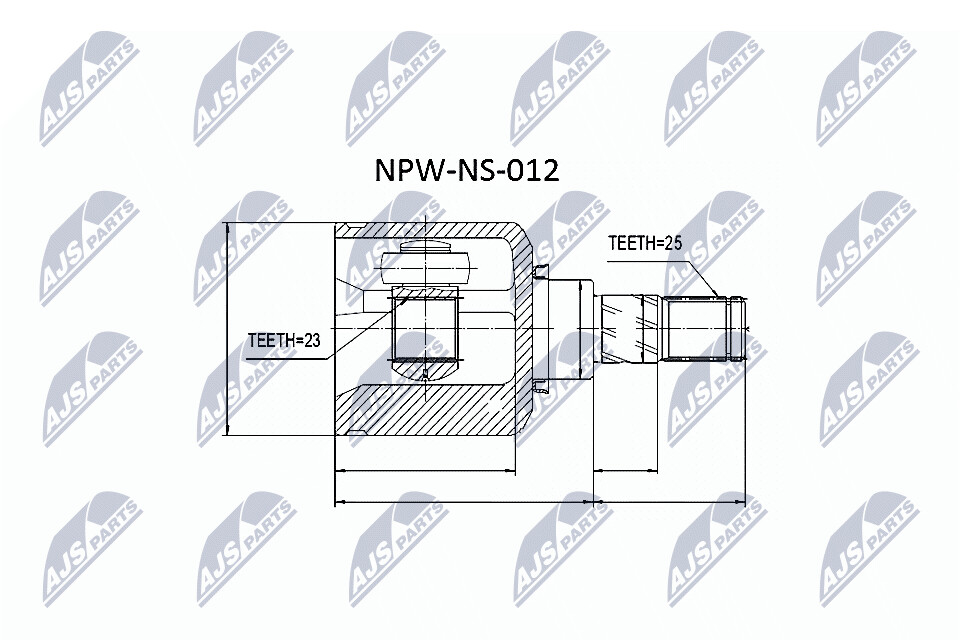 NTY Veovõlli otsa komplekt NPW-NS-012