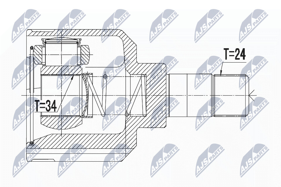 NTY Veovõlli otsa komplekt NPW-PE-022