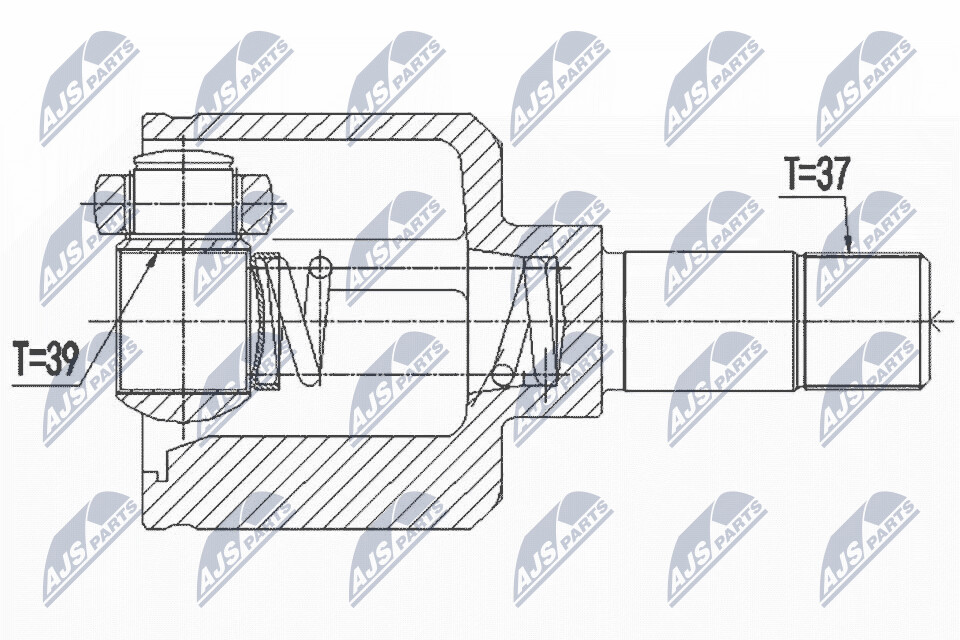 NTY Veovõlli otsa komplekt NPW-PE-056