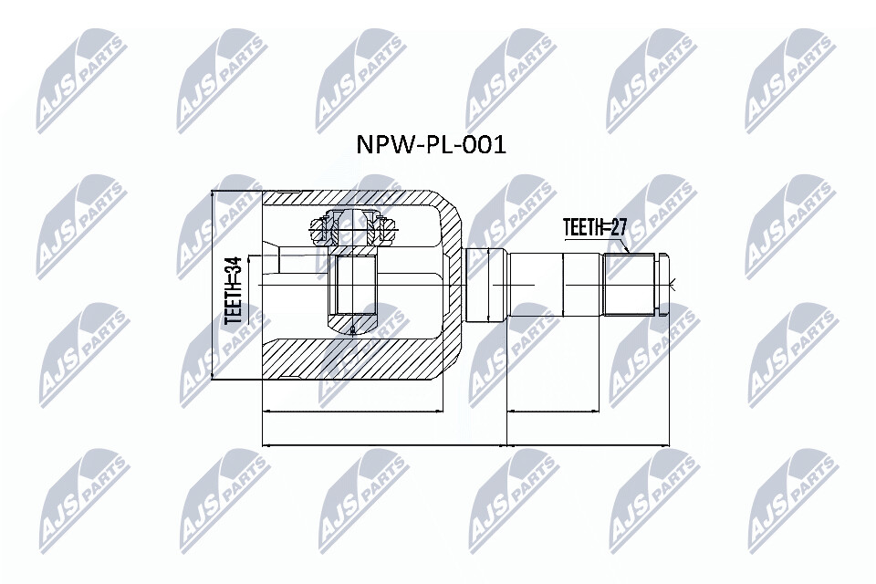 NTY jungčių komplektas, kardaninis velenas NPW-PL-001