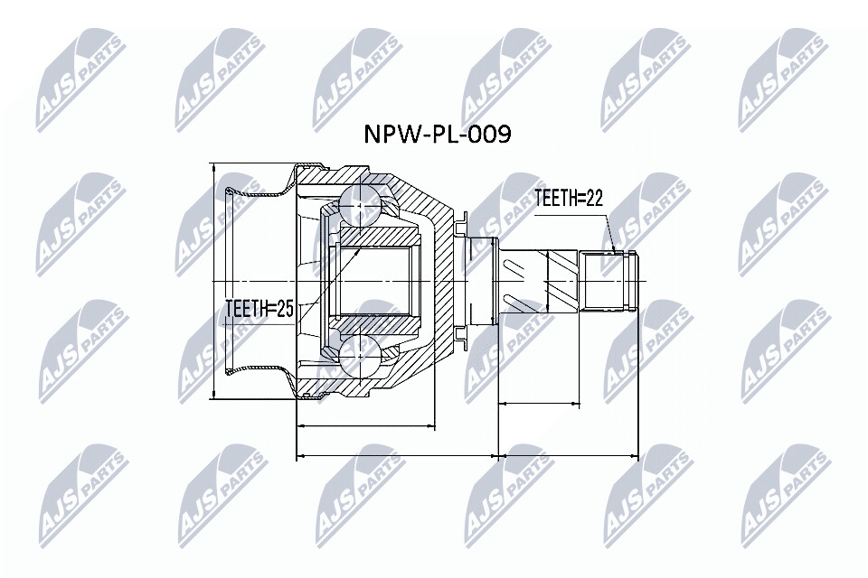 NTY Veovõlli otsa komplekt NPW-PL-009