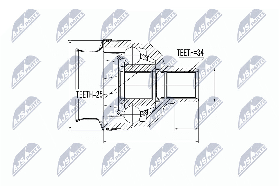 NTY jungčių komplektas, kardaninis velenas NPW-PL-025