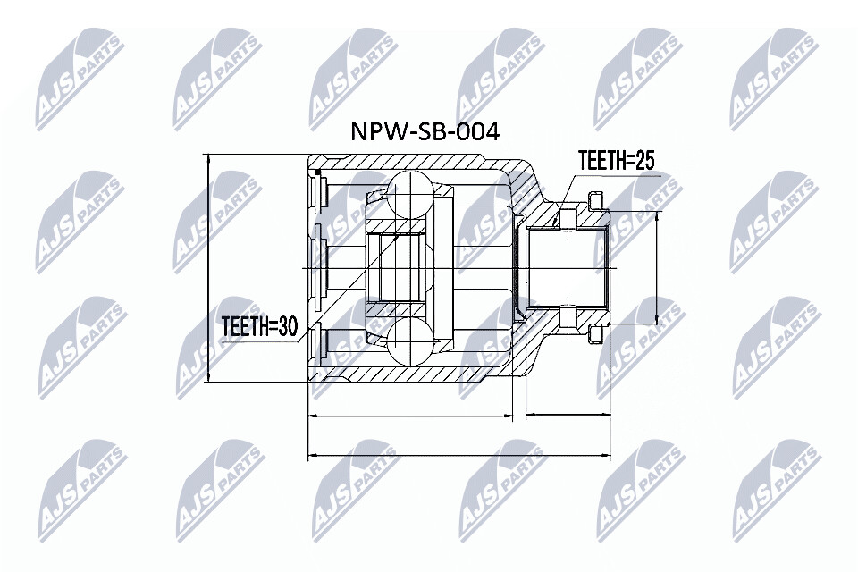 NTY Veovõlli otsa komplekt NPW-SB-004