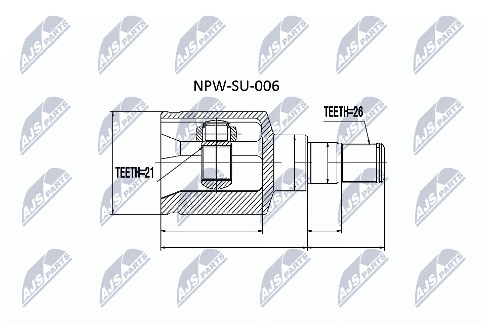 NTY Veovõlli otsa komplekt NPW-SU-006