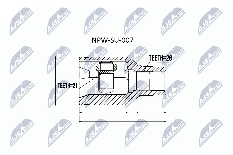 NTY Veovõlli otsa komplekt NPW-SU-007