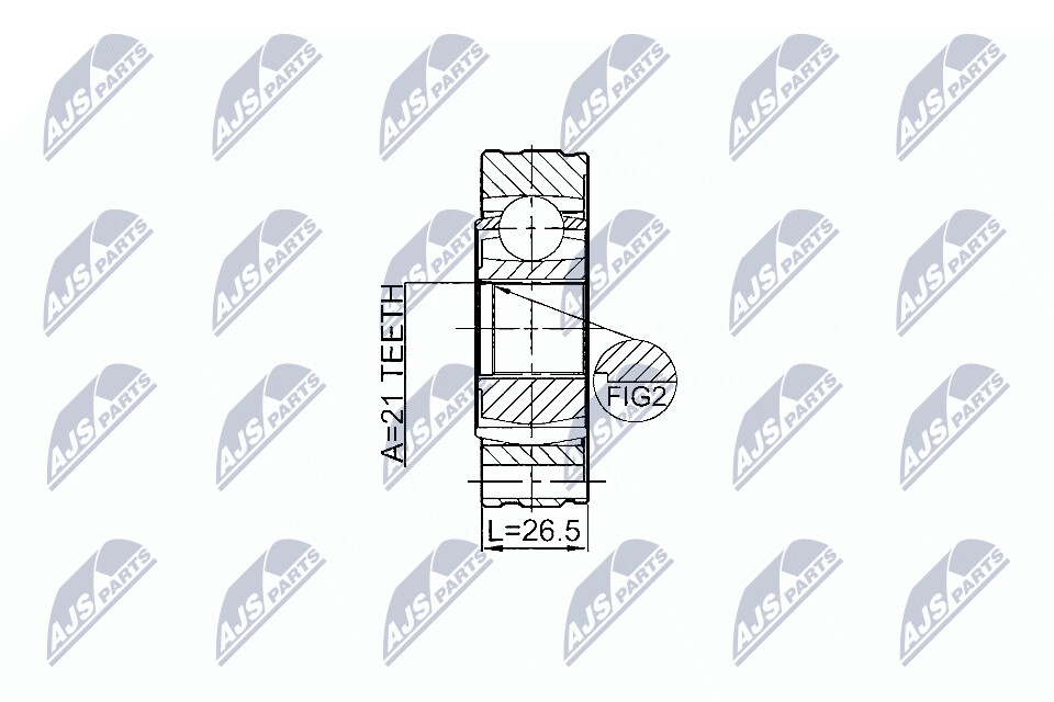 NTY Veovõlli otsa komplekt NPW-SU-011