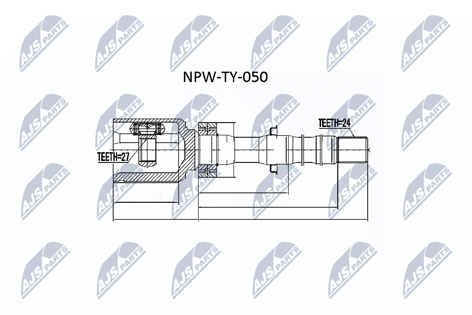 NTY Veovõlli otsa komplekt NPW-TY-050
