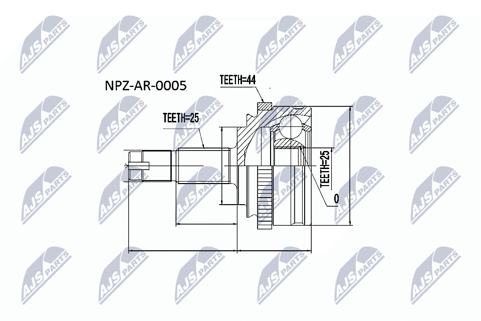 NTY Veovõlli otsa komplekt NPZ-AR-005
