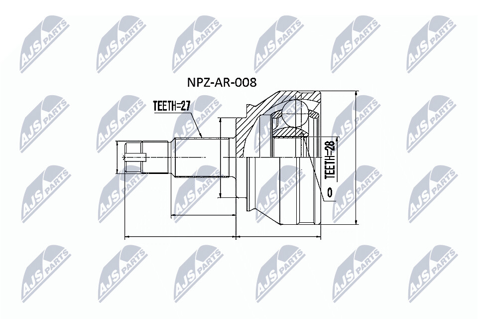 NTY Veovõlli otsa komplekt NPZ-AR-008