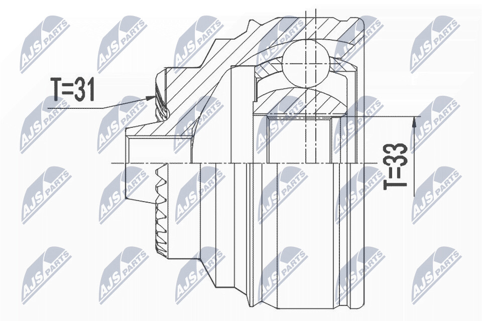NTY Ledsats, drivaxel NPZ-BM-021