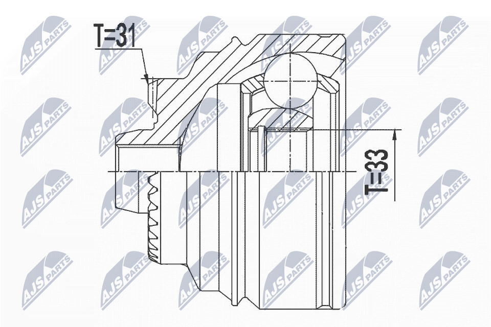 NTY Ledsats, drivaxel NPZ-BM-025