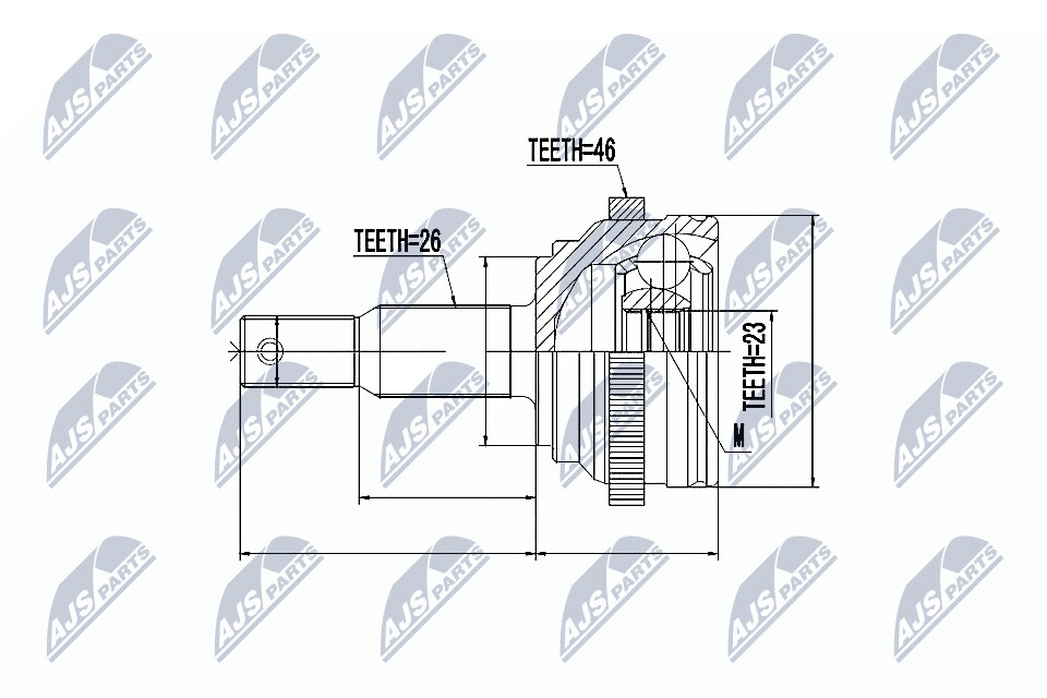 NTY Veovõlli otsa komplekt NPZ-CH-013