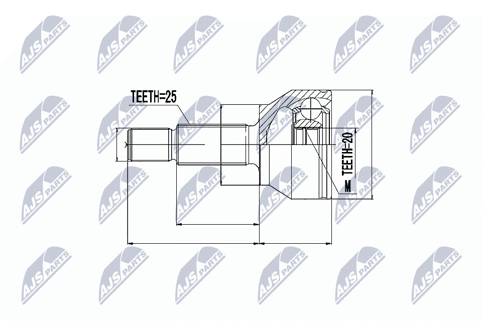 NTY Veovõlli otsa komplekt NPZ-FR-013