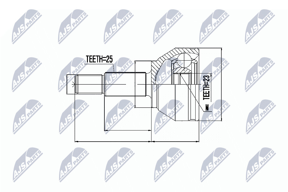 NTY Veovõlli otsa komplekt NPZ-FR-019