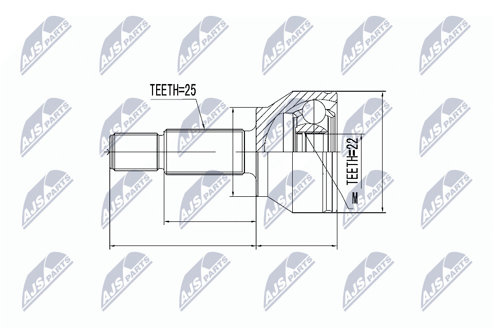 NTY Veovõlli otsa komplekt NPZ-FR-025