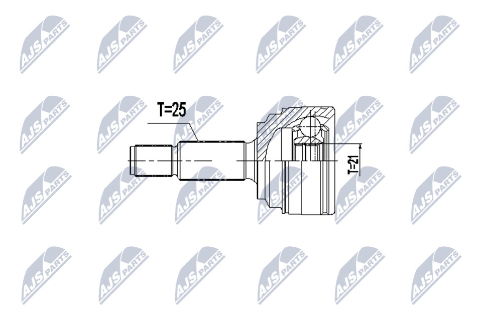 NTY Veovõlli otsa komplekt NPZ-FR-059