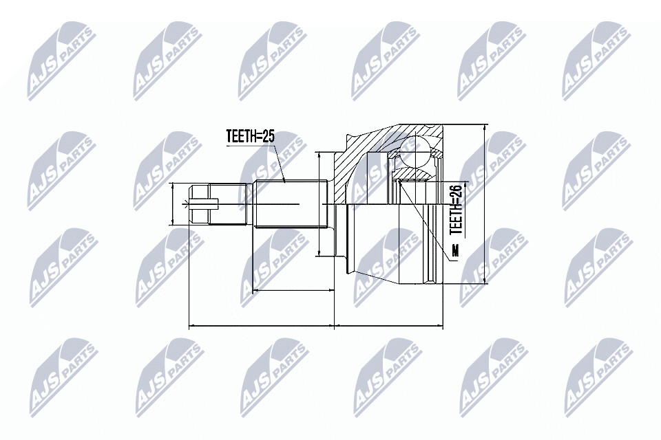 NTY Veovõlli otsa komplekt NPZ-FT-035