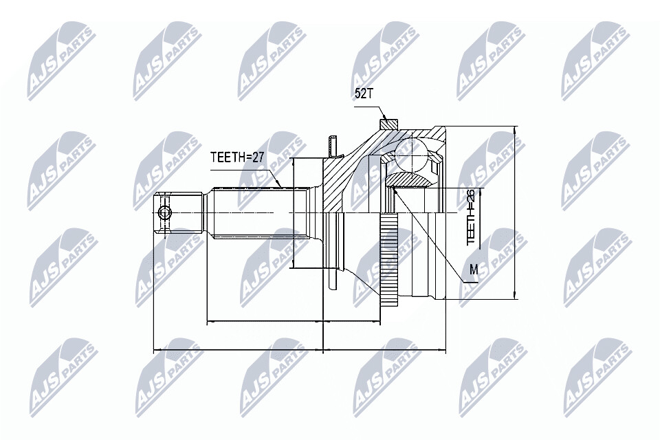 NTY Veovõlli otsa komplekt NPZ-HY-501