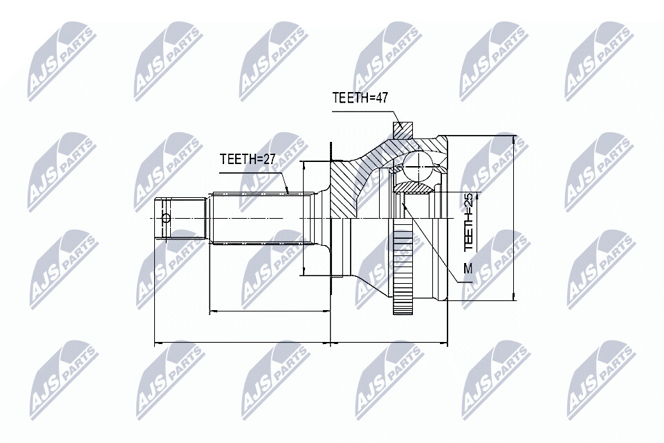 NTY Veovõlli otsa komplekt NPZ-HY-535