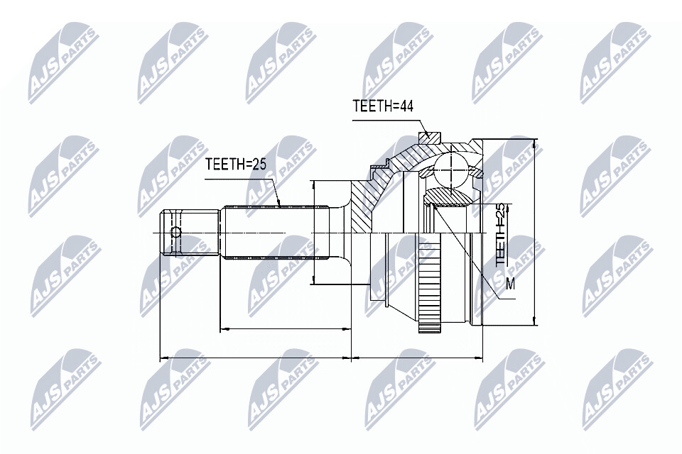 NTY Veovõlli otsa komplekt NPZ-HY-545