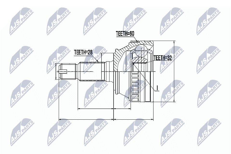 NTY Veovõlli otsa komplekt NPZ-LR-009