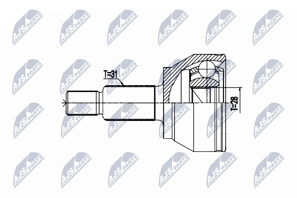 NTY Ledsats, drivaxel NPZ-LR-020
