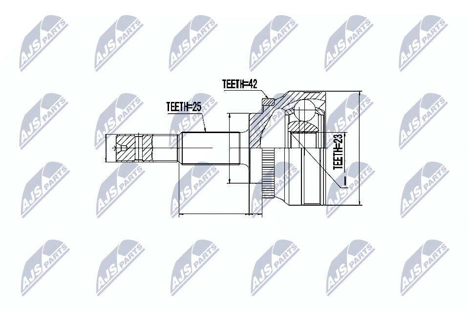 NTY Veovõlli otsa komplekt NPZ-NS-023