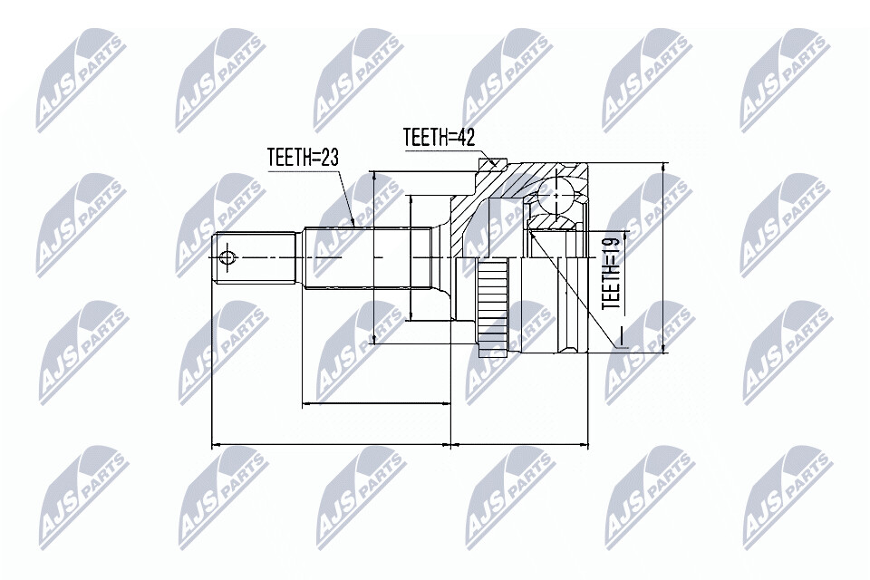 NTY Veovõlli otsa komplekt NPZ-NS-039