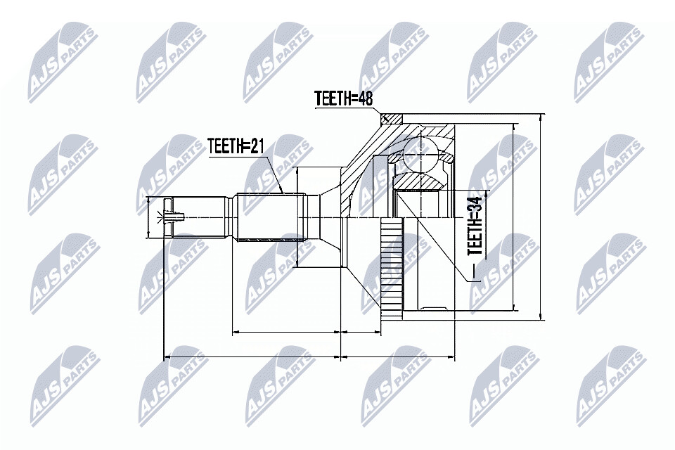 NTY Veovõlli otsa komplekt NPZ-PE-004