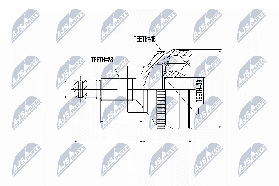 NTY Veovõlli otsa komplekt NPZ-PE-023