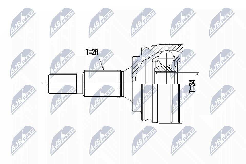 NTY Veovõlli otsa komplekt NPZ-PE-031