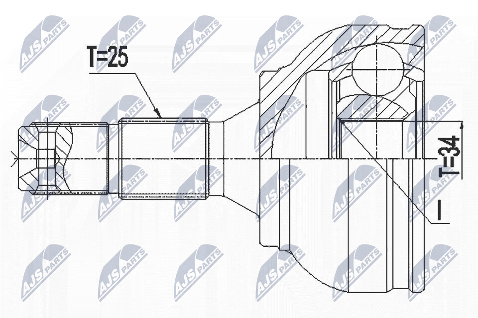 NTY Veovõlli otsa komplekt NPZ-PE-034