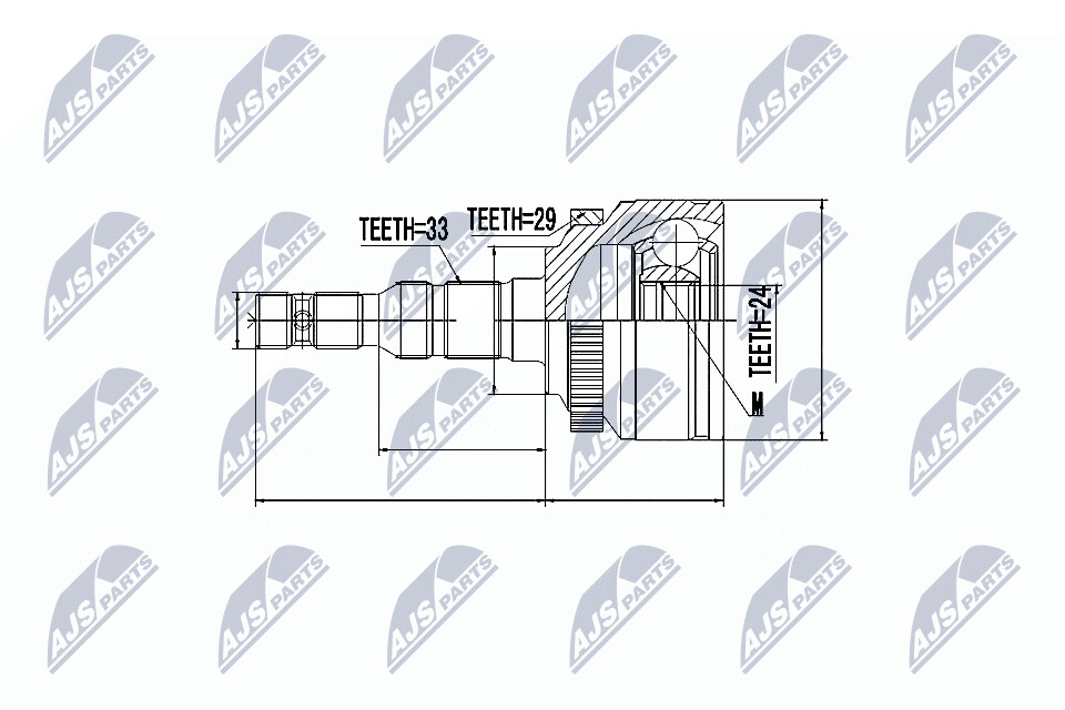 NTY Veovõlli otsa komplekt NPZ-PL-027