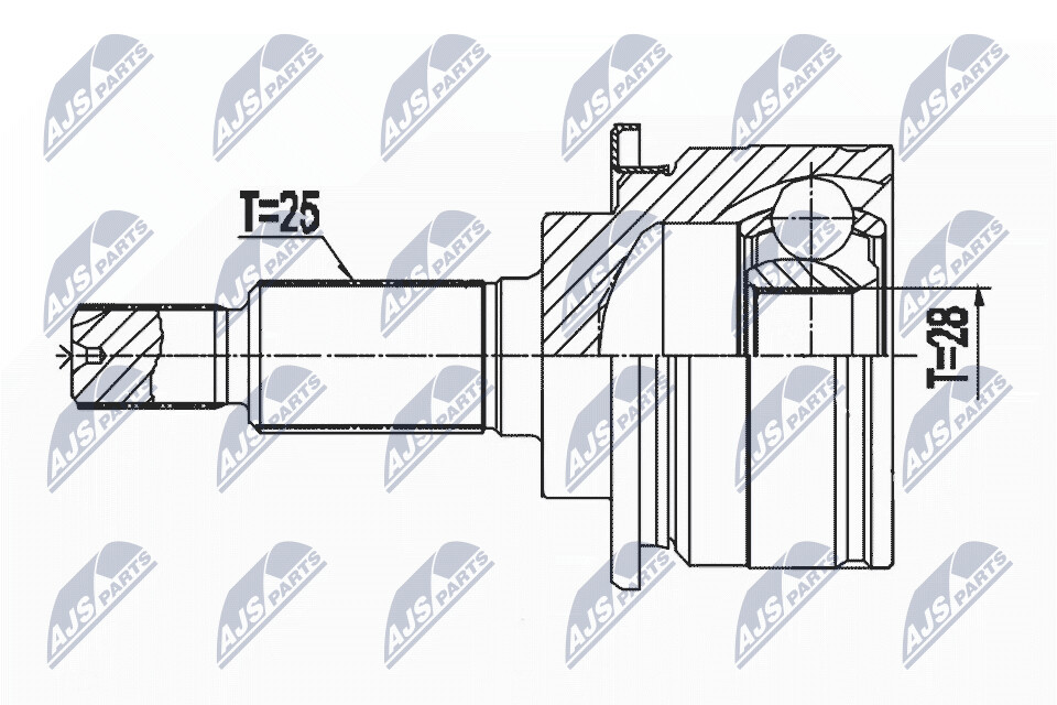 NTY Veovõlli otsa komplekt NPZ-PL-046