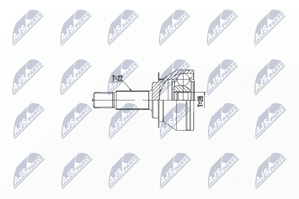 NTY Veovõlli otsa komplekt NPZ-VW-046